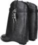 Givenchy Vintage Leren Enkellaarzen met Sleehak - Thumbnail 2
