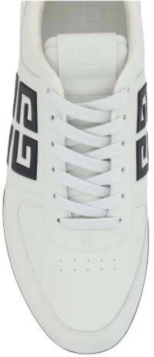 Givenchy Witte lage leren sneakers met 4G-logo White Heren