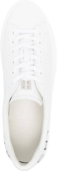 Givenchy Witte Leren Sneakers met Rubberen Zool Wit Heren