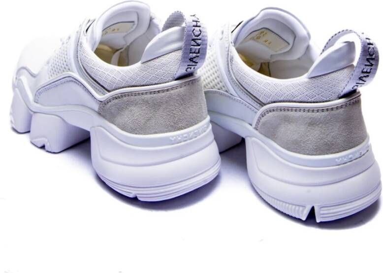 Givenchy Witte Leren Sneakers met Suède Detail White Heren