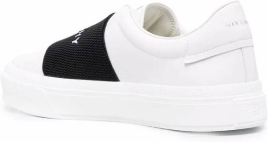 Givenchy Witte Paris Strap Leren Sneakers