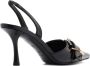 Givenchy Zwarte Leren Slingback Sandalen Black Dames - Thumbnail 6
