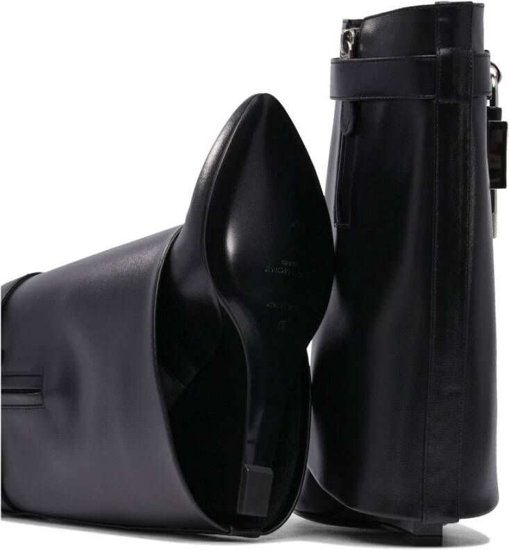 Givenchy Zwarte Leren Sleehaklaarzen