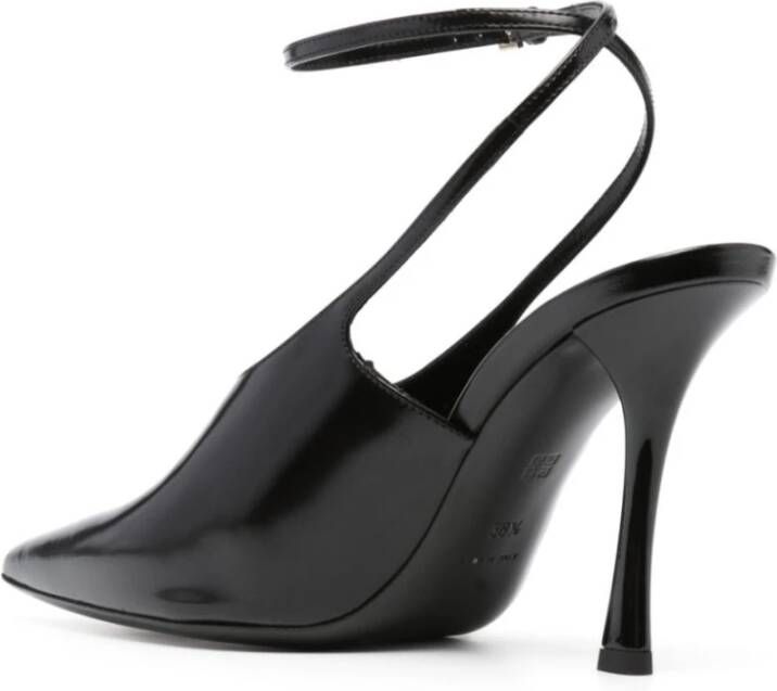 Givenchy Zwarte geborsteld leren slingback met stilettohak Black Dames