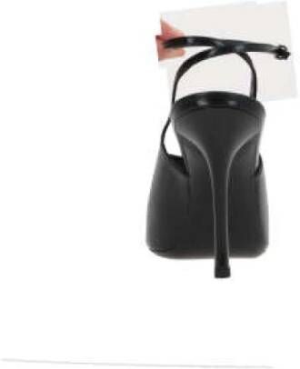 Givenchy Zwarte geborsteld leren slingback met stilettohak Black Dames