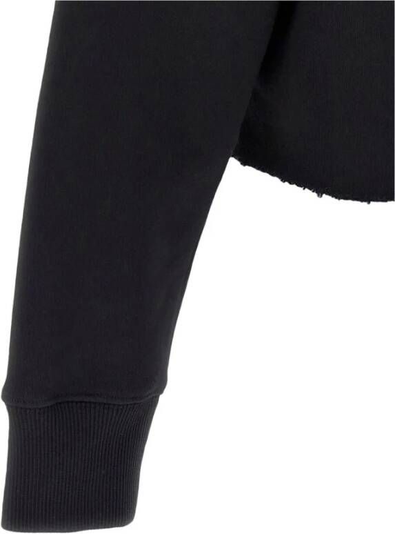 Givenchy Zwarte Hoodie Sweatshirt Voorzak Lange Mouwen Geribbelde Boorden