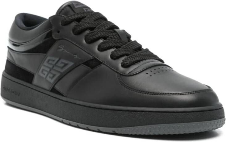 Givenchy Zwarte Suède Low-Top Sneakers Black Heren