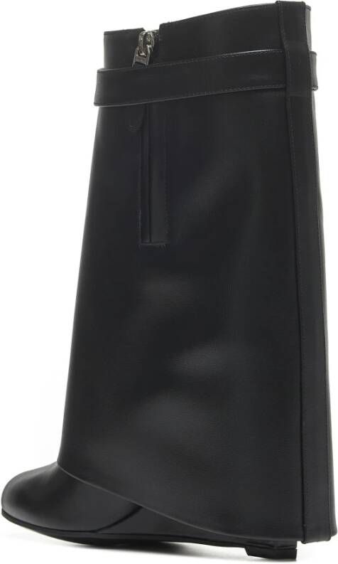 Givenchy Zwarte leren laarzen met sleehak