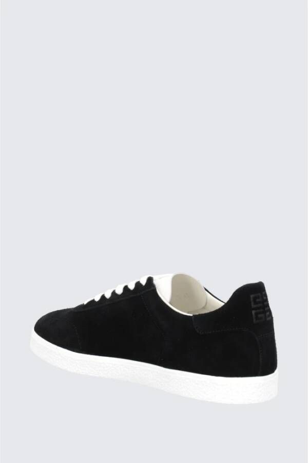 Givenchy Zwarte Leren Lage Sneakers Black Heren