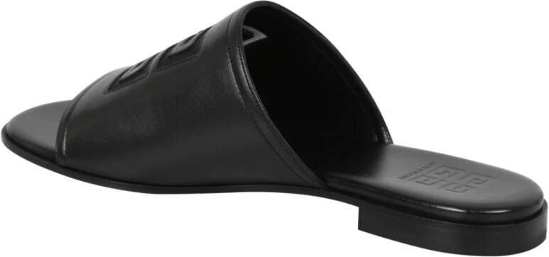 Givenchy Zwarte Leren Sandalen Open Teen