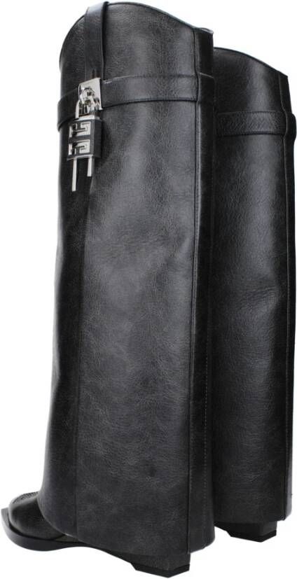 Givenchy Zwarte Leren Sleehaklaarzen