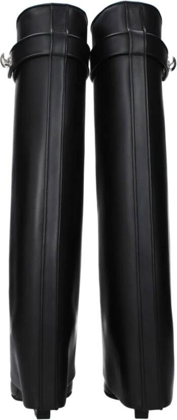 Givenchy Zwarte Leren Sleehaklaarzen met Draaislot