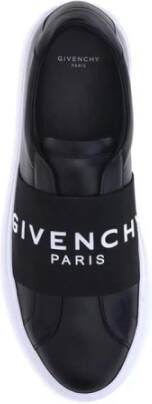 Givenchy Zwarte Leren Sneakers met Stretchband