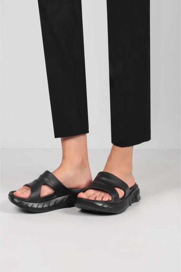 Givenchy Zwarte rubberen slidesandalen Black Dames