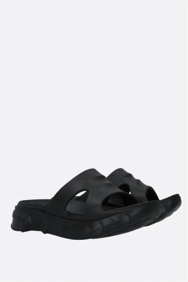 Givenchy Zwarte rubberen slidesandalen Black Dames