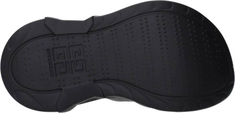 Givenchy Zwarte Rubberen Slippers met Logo's