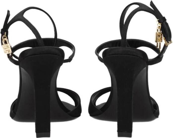 Givenchy Zwarte Satijnen Hoge Hak Sandalen