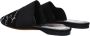 Givenchy Zwarte Satijnen Slof met Logo Detail - Thumbnail 4