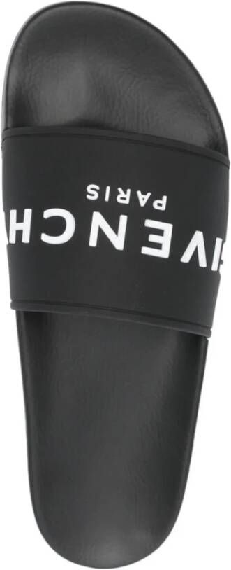 Givenchy Zwarte Slide Platte Sandalen