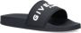 Givenchy Zwarte Slide Sandalen met Contrasterende Handtekening Zwart Dames - Thumbnail 4