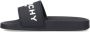 Givenchy Zwarte Slide Sandalen met Contrasterende Handtekening Zwart Dames - Thumbnail 5