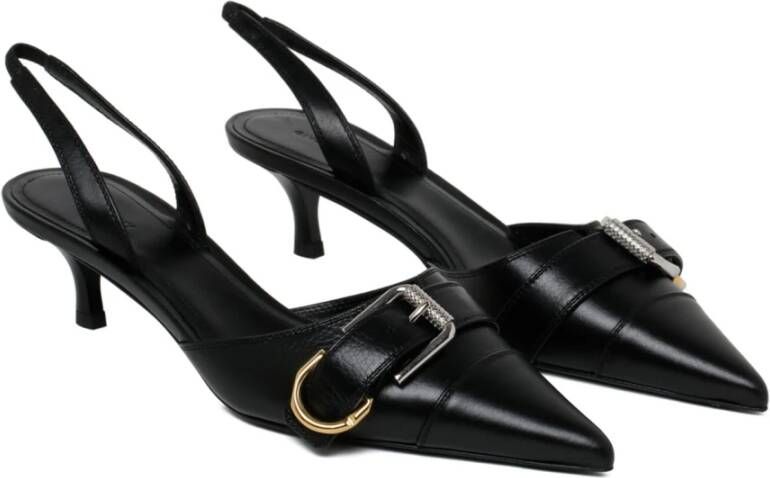 Givenchy Zwarte Slingback Pumps met Metalen Gesp Black Dames