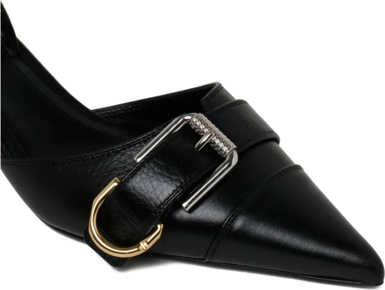 Givenchy Zwarte Slingback Pumps met Metalen Gesp Black Dames