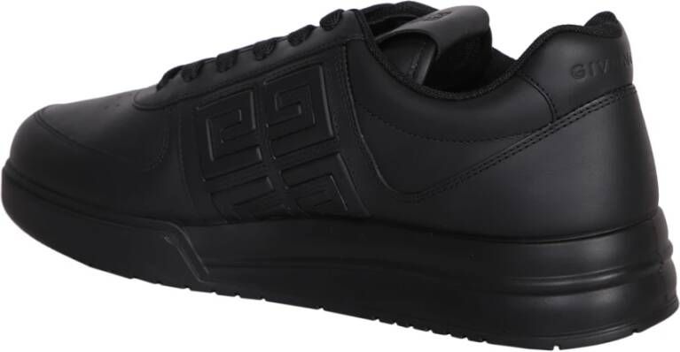 Givenchy Zwarte Sneakers 4G Logo Ingelegd Black Heren
