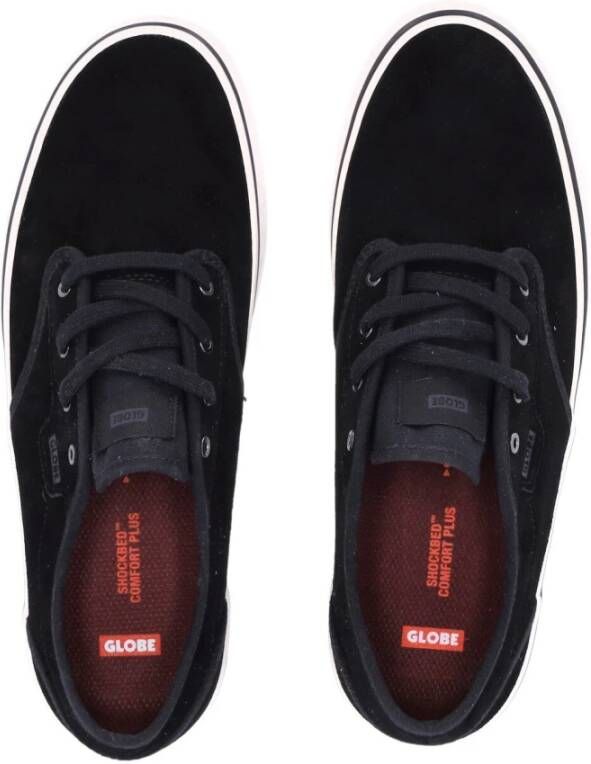 Globe Zwarte Antieke Skateschoenen met Vulcanized Constructie