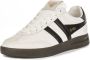 Gola Klassieke Cyclone Leren Sneakers Wit Zwart Vrouwen - Thumbnail 4
