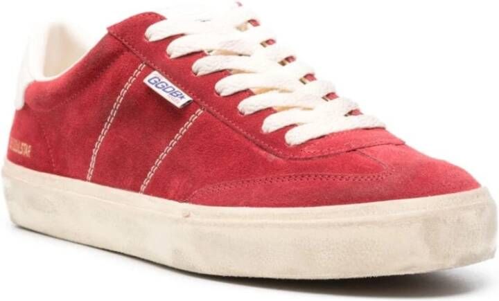 Golden Goose Baksteenrood Suède Sneakers Red Heren