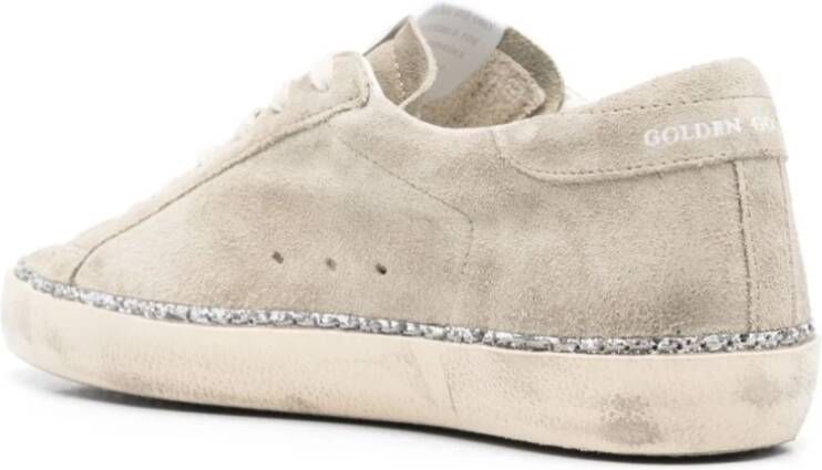 Golden Goose Lichtbeige Vetersneakers Gray Dames