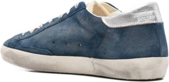 Golden Goose Blauwe Leren Sneakers Stijlvol Ontwerp