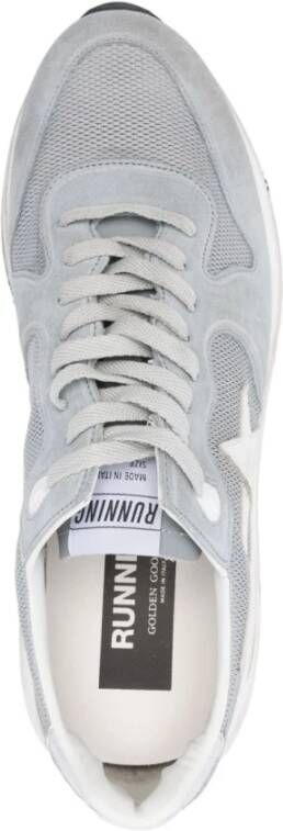 Golden Goose Blauwe Veterschoenen met Logopatch