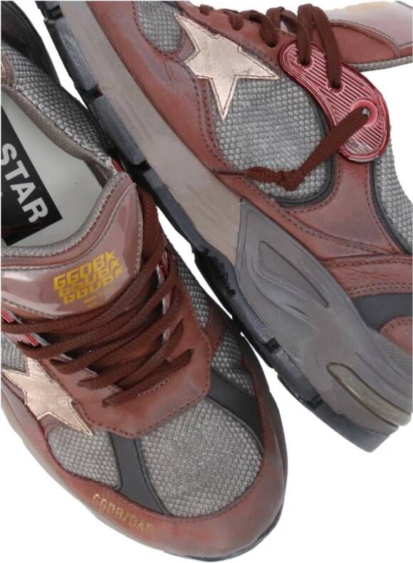 Golden Goose Bordeaux Leren Sneakers met Sterdetail