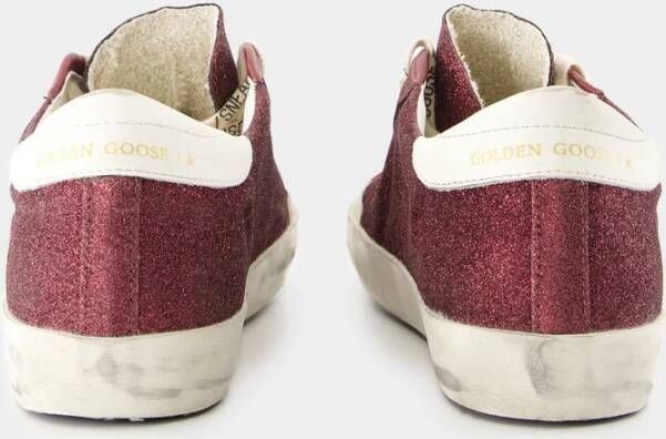 Golden Goose Burgundy Star Sneakers