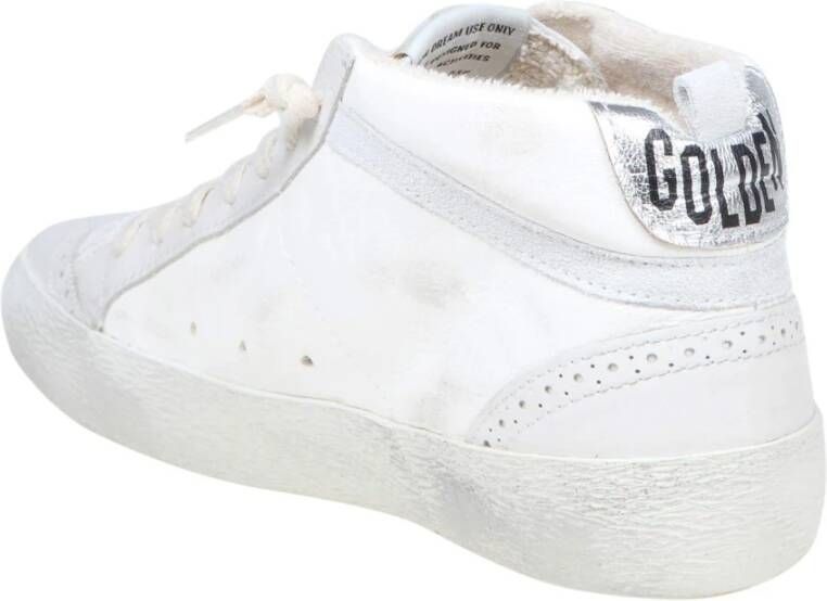 Golden Goose Crème Witte Leren Sneakers White Dames