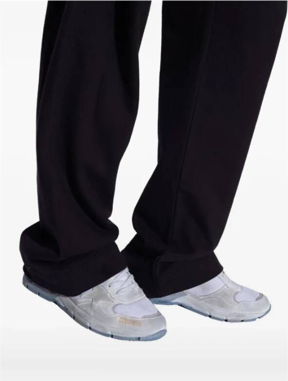 Golden Goose Dad-Star Blauwe Rubberen Zool Veterschoenen