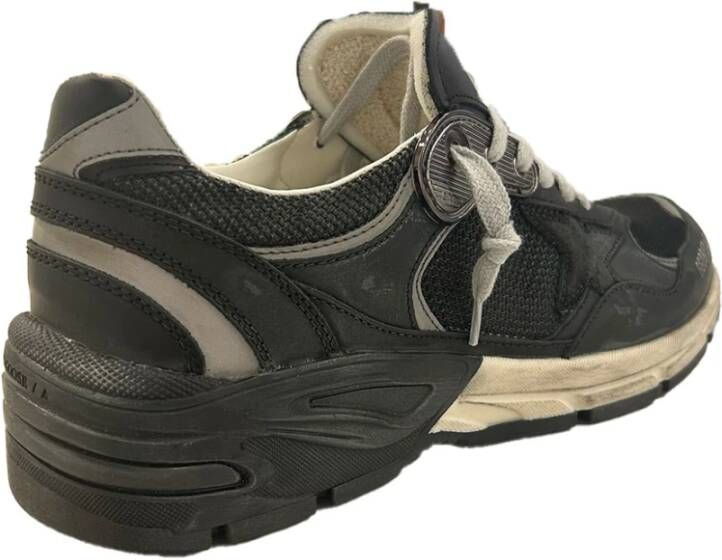 Golden Goose Dad-star Manden Zwart Zilver Veterschoenen