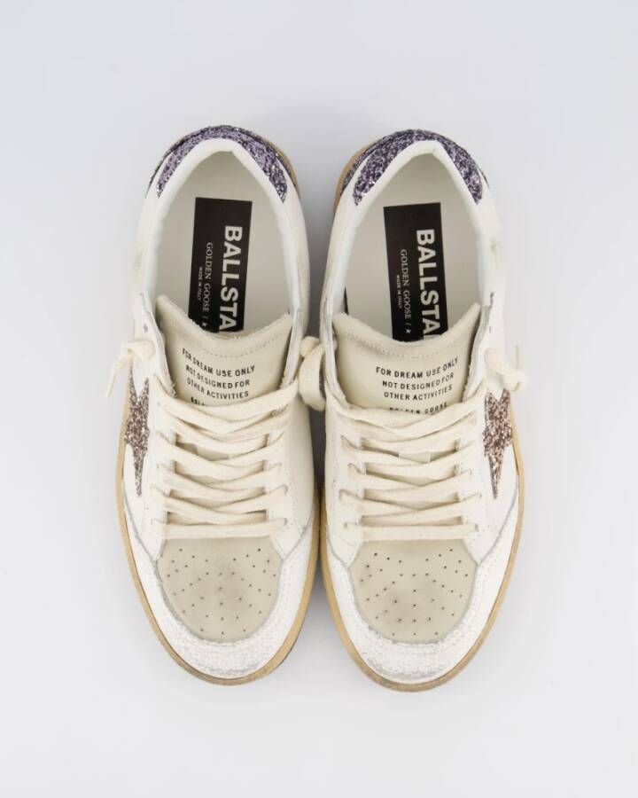 Golden Goose Dames Ballstar Sneaker Wit Glitter White Dames