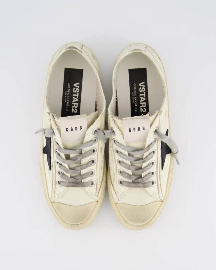 Golden Goose Dames V-Star 2 Sneaker Wit Zwart Beige Dames