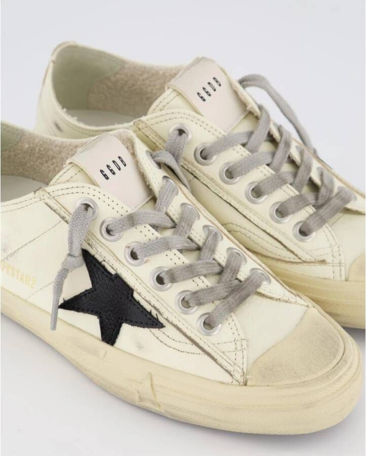 Golden Goose Dames V-Star 2 Sneaker Wit Zwart Beige Dames