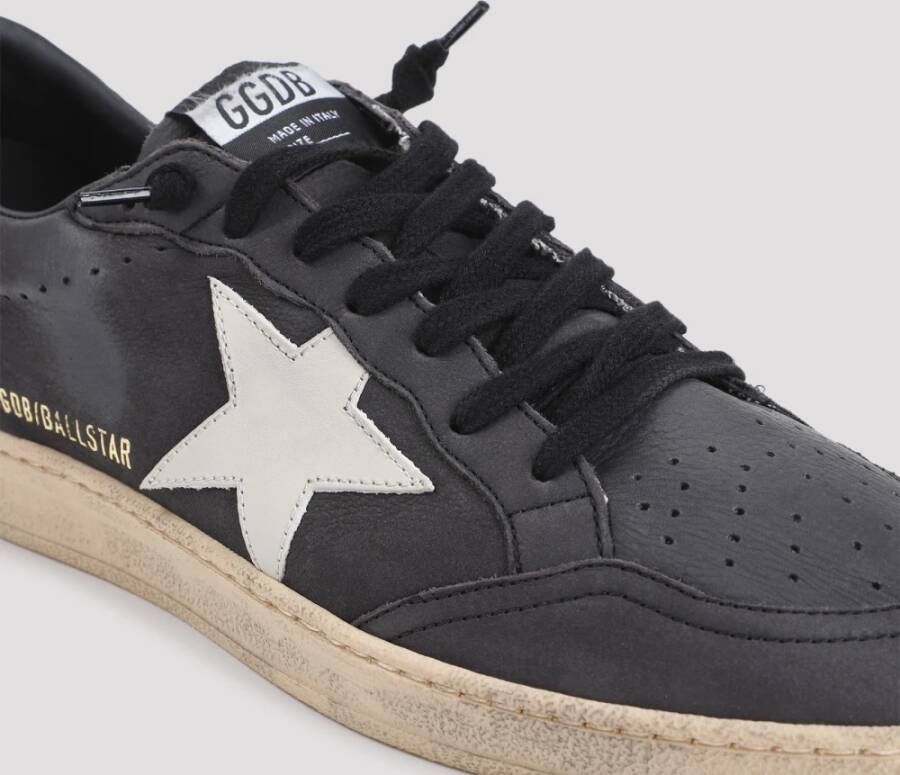 Golden Goose Donkergrijze Ball Star Leren Sneakers