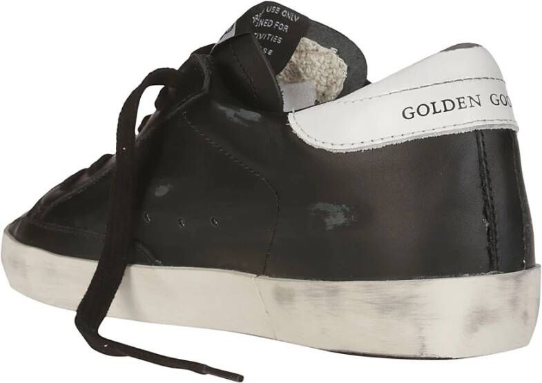 Golden Goose Glanzende ster leren sneakers Black Dames