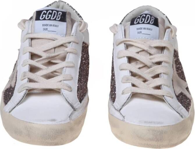 Golden Goose Glitter Leren Sneakers White Dames