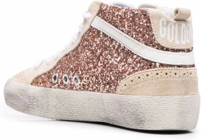 Golden Goose Glitter Midstar Leren Sneakers Multicolor Dames