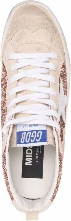 Golden Goose Glitter Midstar Leren Sneakers Multicolor Dames