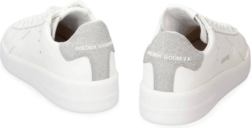 Golden Goose Glitter Ster Leren Sneakers White Dames