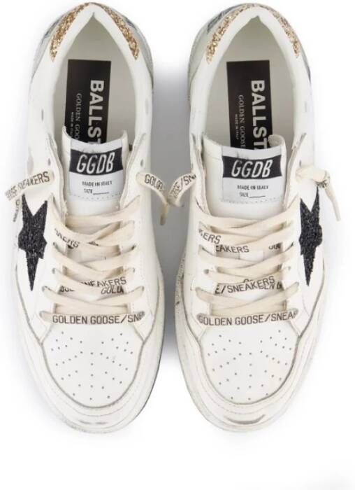 Golden Goose Glitter Ster Witte Sneakers White Dames