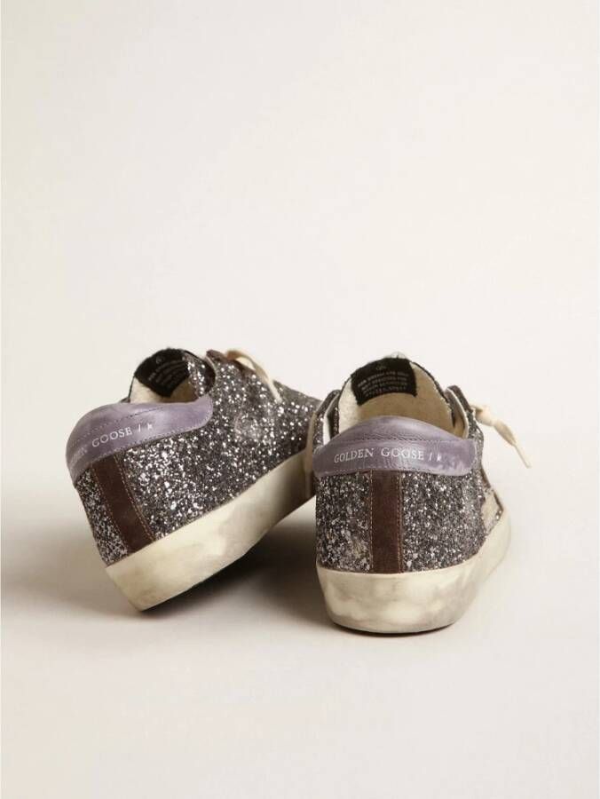 Golden Goose Glitter Super-star Sneakers Light Antrhacite